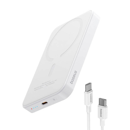 Magnetyczny mini powerbank Baseus 5000mAh 20W (biały)
