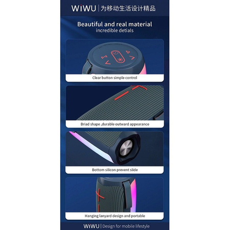 WiWU - Głośnik bezprzewodowy Thunder P40 LED Light