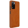 Nillkin Qin Case etui do Xiaomi Redmi Note 11 Pro+ (China) / Redmi Note 11 Pro (China) osłona na aparat kabura pokrowiec obudowa z klapką brązowy