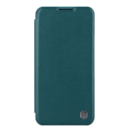 Nillkin Qin Leder Pro Hülle iPhone 14 Plus Kamerahülle Holsterhülle Klapphülle Grün