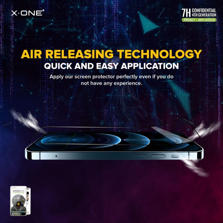 Szkło hartowane X-ONE Extreme Shock Eliminator 4th gen. Privacy - do iPhone 14 Pro