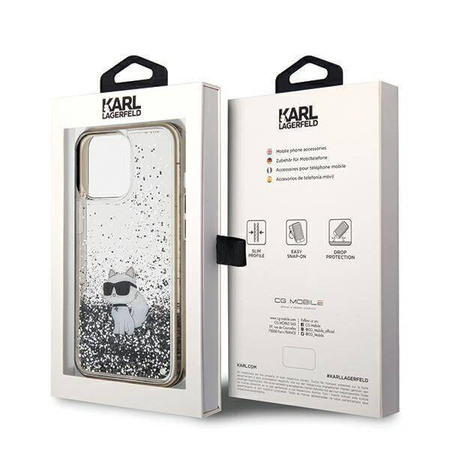 Karl Lagerfeld nakładka do iPhone 13 Pro Max 6,7&quot; KLHCP13XLKCNSK HC LIQ. GLITTER C transparentna
