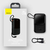 Powerbank 10000 mAh 20 W Baseus Qpow Pro Overseas Edition + USB C 3A Kabel – Schwarz