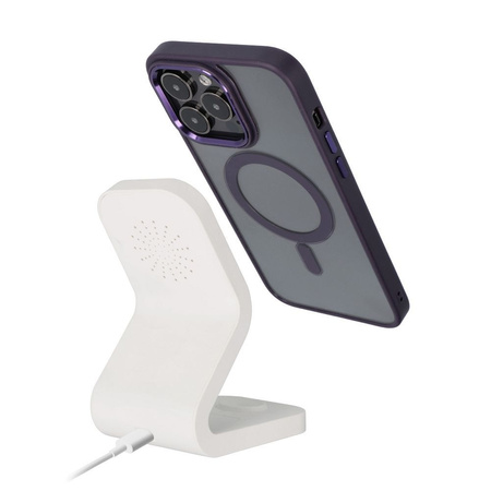 Futerał COLOR EDGE MAG COVER kompatybilny z MagSafe do IPHONE 16 fioletowy