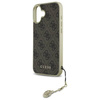 Original Case IPHONE 16 Guess Hardcase 4G Charms Collection (GUHCP16SGF4GBR) brown