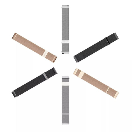 Dux Ducis Magnetic Strap Wristband for Samsung Galaxy Watch / Huawei Watch / Honor Watch (20mm band) Magnetic Wristband Black (Milanese Version)