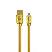 WK Design Sakin Series kabel szybkiego ładowania / transmisji danych USB - microUSB 6A 1m złoty (WDC-161)