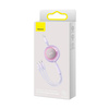 Baseus Bright Mirror 2 kabel przewód 3w1 USB Typ A - micro USB + Lightning + USB Typ C 3.5A 1.1m fioletowy (CAMJ010005)