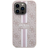 Guess nakładka do iPhone 15 Pro Max 6,7&quot; GUHMP15LP4RPSP HC MAGSAFE 4G PRINTED STRIPES różowa