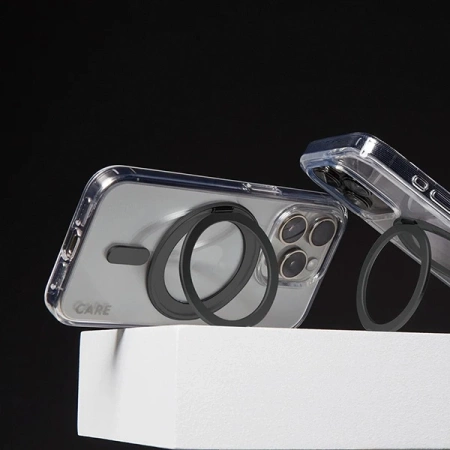 Etui CARE by PanzerGlass Feature Kickstand Case z MagSafe na iPhone 16 - czarne