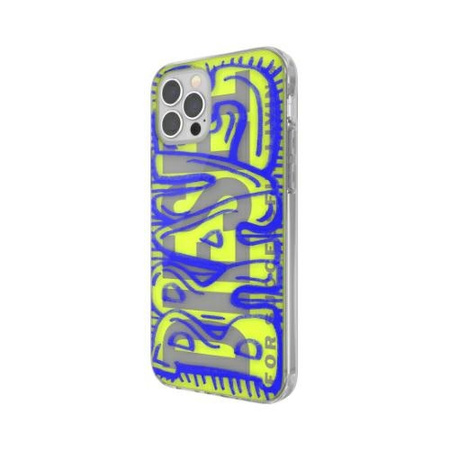 Diesel Snap Case Clear AOP iPhone 12 ProMax niebiesko-limonkowy/blue-lime 42565