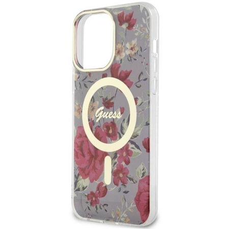 Guess GUHMP14XHCFWSA iPhone 14 Pro Max 6,7" grün/khaki Hardcase Flower MagSafe