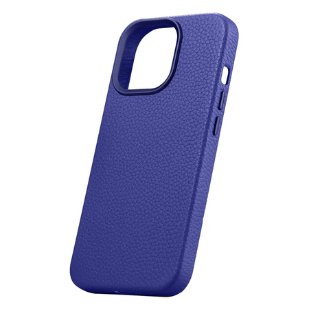 iCarer Litchi Premium Leather Case iPhone 14 Pro Magnetic Leather Case with MagSafe Dark Blue (WMI14220710-DB)
