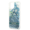 Guess GUHCP13MLFLSN iPhone 13 6.1 "grün / grünes Hardcase Flower Liquid Glitter