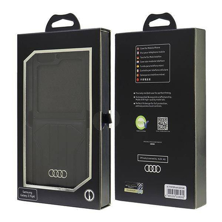 Original Case SAMSUNG GALAXY Z FLIP 6 Audi Synthetic Leather (AU-TPUPCFlip6-Q5/D1-BK) black