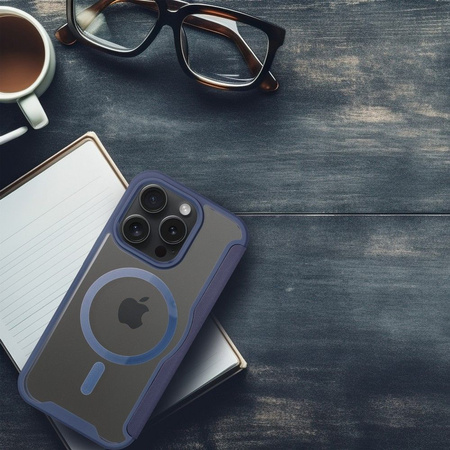 Kabura SMART MAG kompatybilna z MagSafe do IPHONE 15 Pro niebieska