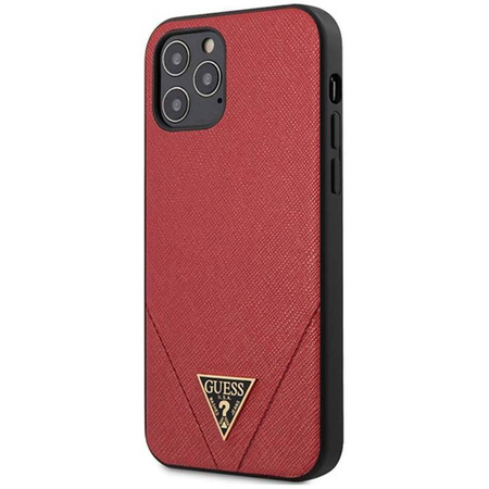 Guess Saffiano V - Etui iPhone 12 Pro Max (czerwony)