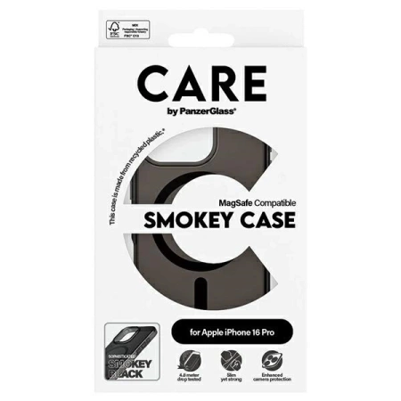 CARE by PanzerGlass Flaggschiff-Hülle iPhone 16 Pro 6,3&quot; rauch/rauchig MagSafe 1350