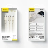 Kabel 3w1 Dudao L7SE USB-C - USB-C / Lightning / micro USB 66W 1.2m - beżowy