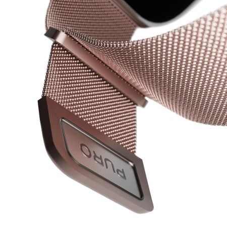 Pasek ze stali nierdzewnej Puro Milanese do Apple Watch 38 / 40 / 41 mm - różowy