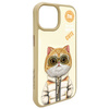 Nimmy etui iPhone 15 6.1" khaki Cool&Cute 2.0 Cat