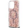 Oryginalne Etui GUESS Hardcase GUHMP15LHGCUSTGP do iPhone 15 Pro Max (Kompatybilny z Magsafe / IML GCUBE / różowy)