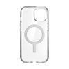 Speck Presidio Perfect-Clear MagSafe - Etui iPhone 15 / iPhone 14 / iPhone 13 (Clear / Chrome Finish / Serene Silver)