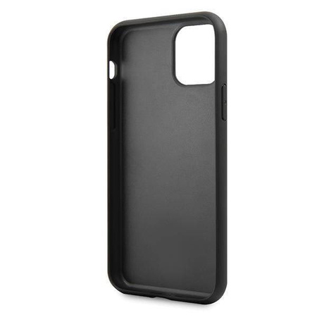 Karl Lagerfeld Double Layers Tempered Glass Glitter Signature Case -  Etui iPhone 11 Pro (czerwony)
