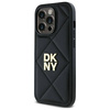Original Handyhülle IPHONE 14 PRO DKNY Quilted Stack Logo (DKHCP14LPQDSLK) schwarz