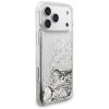 Guess Liq case. Glitter Charms for iPhone 17 Pro - silver