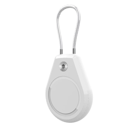 Apple AirTag Hülle Wasserdicht mit Stahlkabel - Schwarz + Weiß (2 Stück)