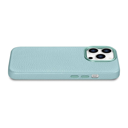 iCarer Case Leather genuine leather case for iPhone 14 Pro Max grün (WMI14220712-GN) (MagSafe compatible)