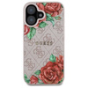 Oryginalne Etui IPHONE 16 Guess Hardcase 4G Flowers Print MagSafe (GUHMP16SP4ROPEMCP) różowe