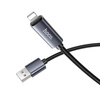 Kabel USB A do Lightning Hoco 2,4A z wyświetlaczem 1 m X112 czarny