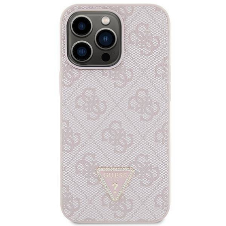 Original Handyhülle IPHONE 13 PRO MAX Guess Hardcase Crossbody 4G Metal Logo (GUHCP13XP4TDSCPP) rosa