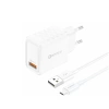 FONENG wall charger EU54 18W 1xUSB QC3.0 + cable Micro USB White