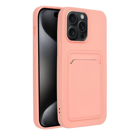 Futerał CARD CASE do IPHONE 15 PRO MAX różowy