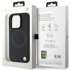 Original Case IPHONE 16 PRO MAX BMW Hardcase Signature Leather Half Textured & Circle MagSafe (BMHMP16X23RTPK) black