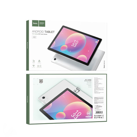 HOCO tablet 10.1" RAM 6GB / ROM 128GB A8 srebrny