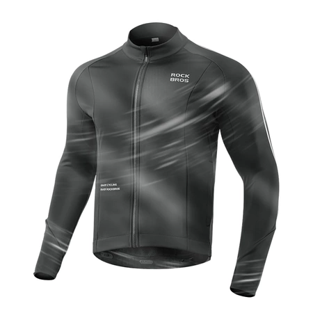 Rockbros 15400002005 Langarm-Radtrikot Herbst/Winter XXL - Schwarz