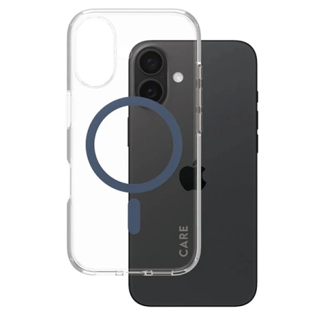 Etui CARE by PanzerGlass Flagship Case z MagSafe na iPhone 16 - niebieskie
