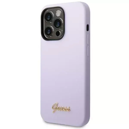 Guess Silicone Vintage - Etui iPhone 14 Pro Max (fioletowy)