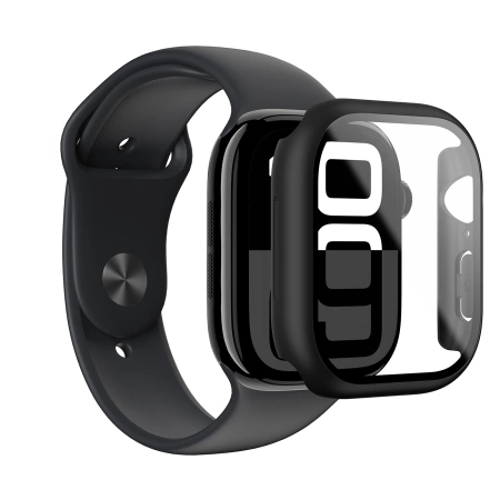 AmazingThing Radix Glass Case für Apple Watch 46 mm – Schwarz