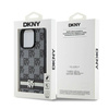 DKNY DKHCP15XPCPTSSK iPhone 15 Pro Max 6.7" czarny/black hardcase Leather Checkered Mono Pattern & Printed Stripes
