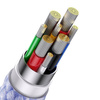 Baseus Flash Series II kabel USB Typ C / USB Typ A - USB Typ C / Lightning / micro USB 100 W 1,5 m fioletowy (CASS030205)