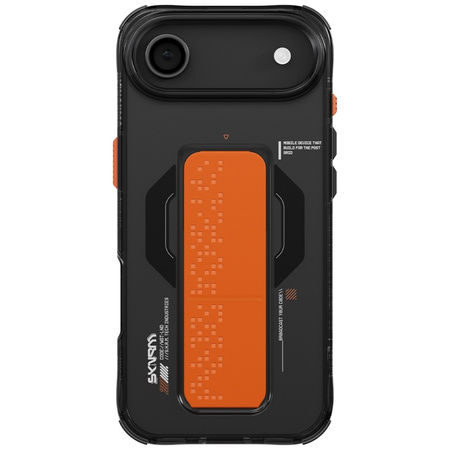 Etui Skinarma Haxa do iPhone Air         Magnetic Charging + Grip Stand grafitowy