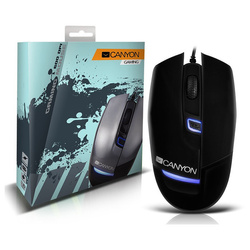 MYSZ OPTYCZNA PRZEWODOWA GAMING  CZARNA CANYON CNS-SGM4B