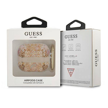 Case APPLE AIRPODS 3 Guess AirPods Paisley Strap Collection (GUA3HHFLD) gold