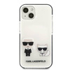 Original Handyhülle IPHONE 13 MINI Karl Lagerfeld Hardcase Karl&Choupette weiß