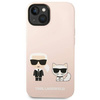 Original Case IPHONE 14 Karl Lagerfeld Hardcase Silicone Karl & Choupette Magsafe (KLHMP14SSSKCI) pink